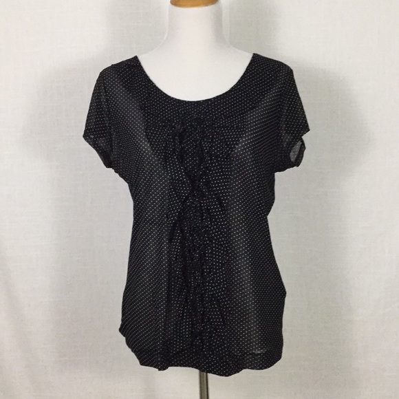 The Limited Tops - The Limited swiss dot ruffle blouse - work or play
